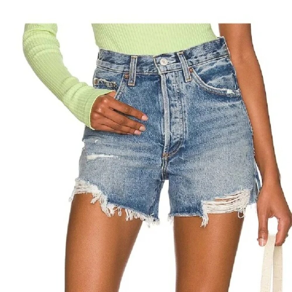 AGOLDE Dee Jean Shorts in Turmoil Size 24